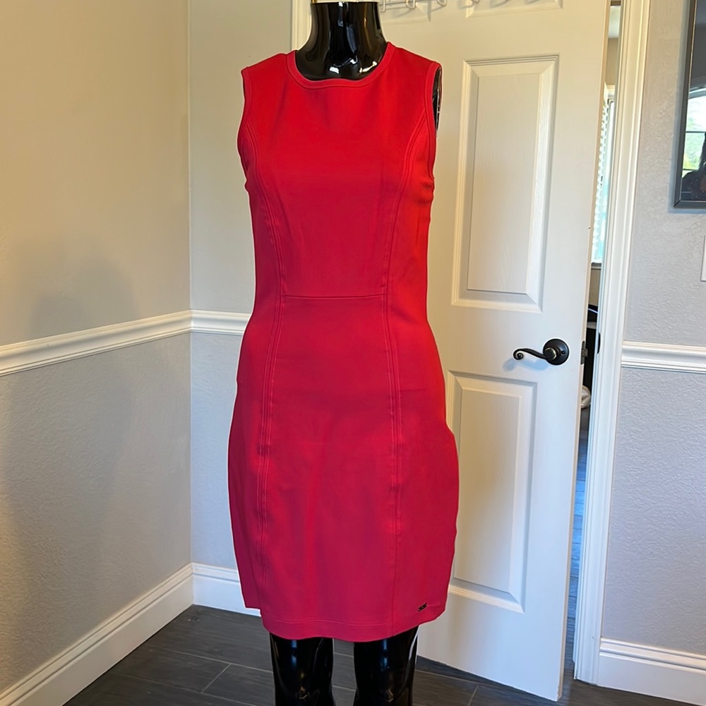 A/X Armani Exchange red sleeveless dress, stretch. Business or casual, beautiful